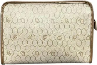 Dior Pre-owned Clutches, female, Beige, Size: ONE SIZE Pre-owned Canvas Clutch