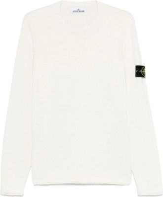 Stone Island Truien & Vesten, Heren, Wit, XL, Katoen, Crew Neck Pullover