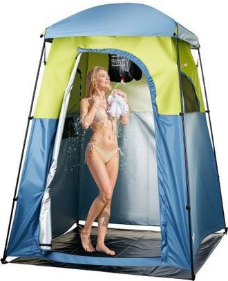 OEM Tienda De Ducha Con 1 Habitaci&oacute;n Y Bolsa De Ducha, Con Piquetas, Cuerdas, Bolsa De Transporte Y Postes De Soporte, Tela Oxford 150d, Para Camping, Pla