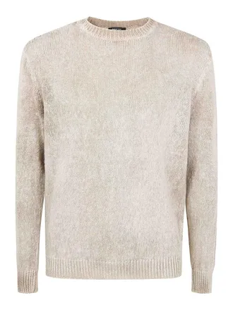 Avant Toi Brushed Linen Round Neck Pullover