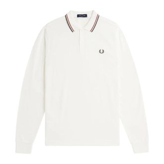 Fred Perry Polo Shirts, male, White, Size: S White Twin Tipped Polo Shirt