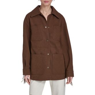 Levi's Fringe Faux Suede Chore Jacket in Maple at Nordstrom, Size X-Large