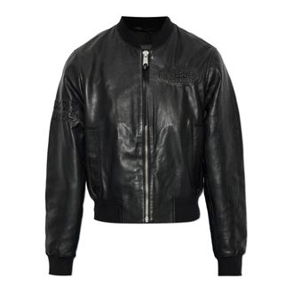 AllSaints Dames, Jassen, Zwart, Maat: S Leer