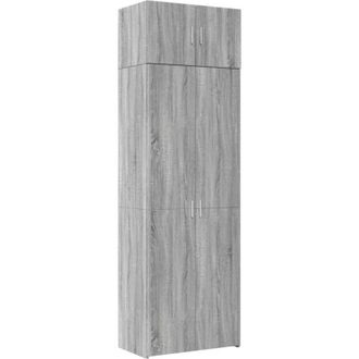 vidaXL Vidaxl - Storage Cabinet Grey Sonoma 70x42.5x225 cm Engineered Wood