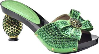 Generic Womens Shoes and Bag Set Stiletto High Heel Slip On Shoes Matching Full Rhinestone Flower Evening Handbag