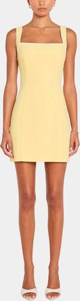 Amanda Uprichard Rosie Mini Dress In Daffodil Ivory