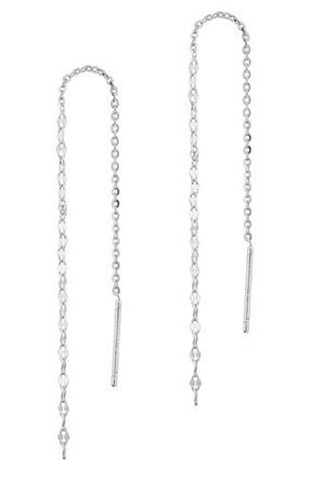 Savvy Cie Jewels Chain Threader Earrings in Silver at Nordstrom Rack