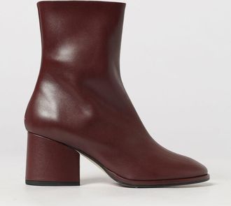 Aeyde Smooth Calf Leather Ankle Boots with Mid Heel and Round Toe
