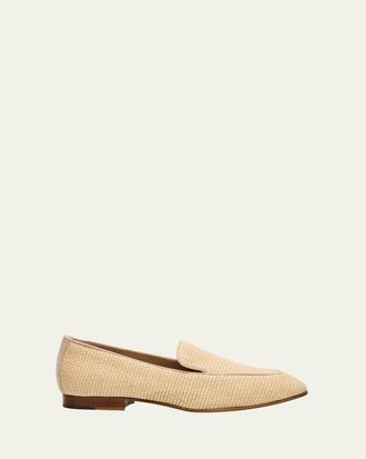 Manolo Blahnik Pitakara Woven Loafers