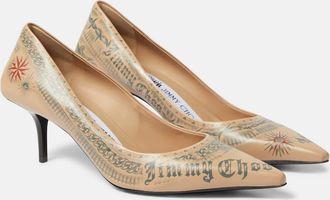Jimmy Choo London x Jean Paul Gaultier Tattoo leather pumps