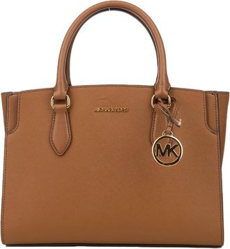 Michael Kors Becca Medium Handtas - Dames - Handtassen - Bruin - ONE Size - Leer - Tassen