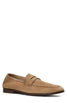 Aquatalia Jon Penny Loafer in Tan Suede at Nordstrom, Size 10.5