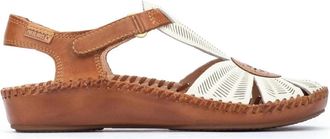 Pikolinos Stijlvolle dames sandaal - Gebroken wit - Dames - Sandalen - Wit - 41 EU - Leer - Schoenen