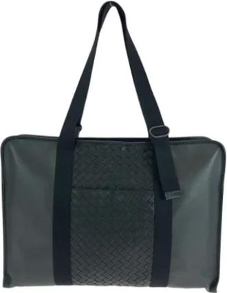 Bottega Veneta Pre-owned Tote Bags, male, Black, Size: ONE SIZE Pre-owned Leather shoulder-bags