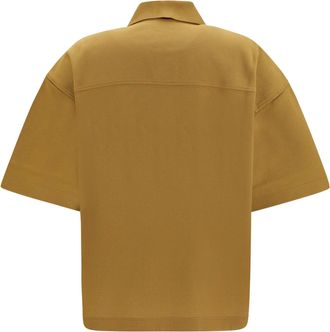Saint Laurent Womens Cassandre Oversized Piqu&eacute; Polo Miel Fonce Cotton Shirts T-shirts And Polos