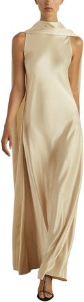 Reiss Fae Satin Cape Maxi Dress