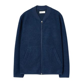 Universal Works Zip Bomber - Heren - Jassen - Blauw - Maat: L Katoen