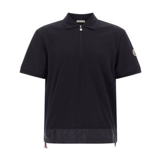 Moncler Polo Shirts, male, Blue, Size: XL Polo Shirt