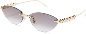Cartier Clash Zonnebril - Dames - Zonnebrillen - Geel - 58 MM - Accessoires