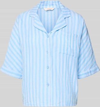 Only Regular Fit Hemdbluse aus reiner Baumwolle Modell THYRA in Blau, Gr&ouml;&szlig;e XL