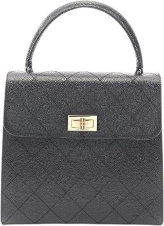 Chanel Pre-owned 2.55 Matelasse Calf Handbag - Dames - Vintage Handtas - Zwart - ONE Size - Leer - Vintage