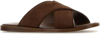 Churchs Womens Brown Suede Oriyah Slippers Burnt Flat Shoes