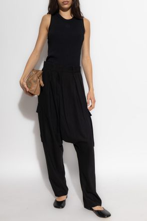 Loewe Top With Embroidered Logo, Womens, Black