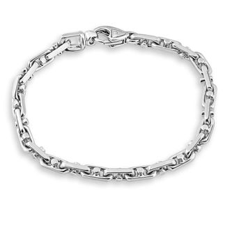 Pompeii3 Mens Marine solid 14k Gold (27gram) or Platinum (43gram) 6mm Link Bracelet 8.5