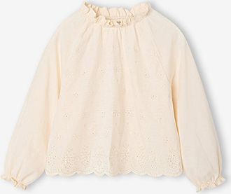 Vertbaudet M&auml;dchen Bluse mit langen &Auml;rmeln wollwei&szlig;