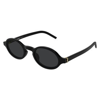Saint Laurent Sunglasses, unisex, Black, Size: 48 MM Oval Sunglasses