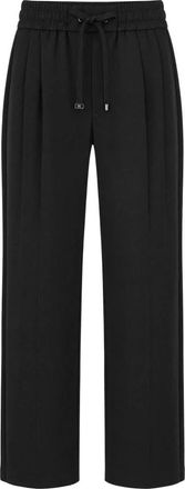 Dolce & Gabbana Wool Gabardine Jogging Broeken - Heren - Straight fit broeken - Zwart - XL - Wol - Broeken