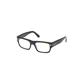 Tom Ford Glasses, male, Black, 54 MM, Blue Block Rectangular Opticals