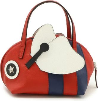 Gucci Pre-owned Leather totes - Dames - Vintage Handtas - Rood - ONE Size - Leer - Vintage