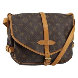 Louis Vuitton Pre-owned Cross Body Bags, female, Brown, Size: ONE SIZE Pre-owned Saumur Handbag