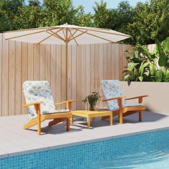 vidaXL Cojines Para Silla Adirondack 2 Uds Tela Oxford Estampado Hojas Vidaxl