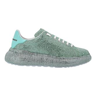 Philipp Plein Schoenen, Dames, Groen, 37 EU, Leer, Runner Crystal