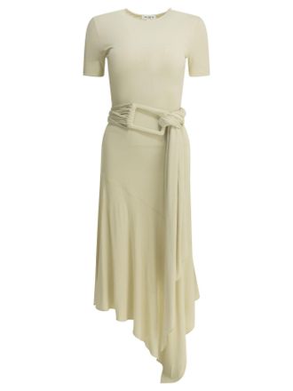 Alaia gedrapeerde midi-jurk