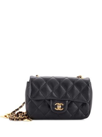 Chanel Heart Charms Flap Bag Quilted Lambskin Mini crossbody bag - Nero