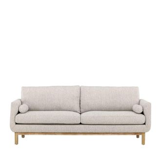 Venture Design Sof&aacute; de 3 plazas en tela y madera - Beige