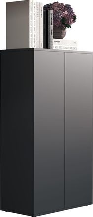 ebuy24 Vcm Caja De Cajones De Madera Sideboard Con Puertas Giratorias Dimensiones Aprox. Al. 108 X An. 60 X P. 32 Cm - Dalosa 3 (antracita)