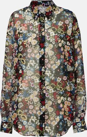 Khaite Goya floral silk chiffon shirt