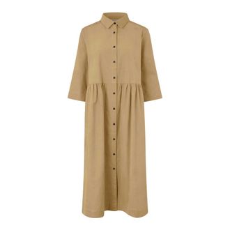 Masai Shirt Dresses, female, Beige, S, MaNynisla Shirt Dress
