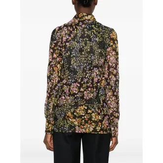 Dries Van Noten Floral Cotton Poplin Shirt - Black
