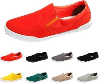 Generic Sneaker Canvas Mens Low-Top Canvas Shoes Breathable Flat Slippers Slip on Loafer Soft Comfort Classic Espadrilles Moccasins Trainers Outdoor Casual Sh