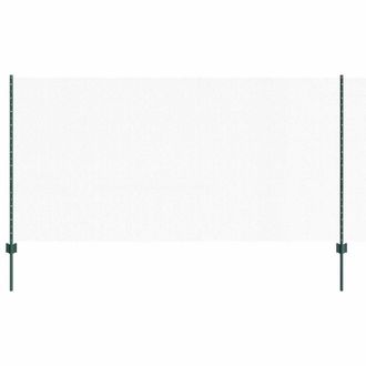 Berkfield Home Fence Posts 22 pcs U-Channel Grey 140 cm Steel, Hexagon Fence Gre in Green