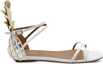 Aquazzura Sandali con suola piatta Pina Colada - Bianco