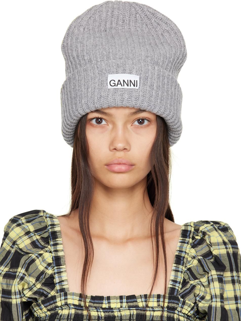 ハット GANNI WOOL HAT WITH LEOPARD PATTERN Ganni Wool Hat With Leopard Pattern from $157.00 - on Stylight