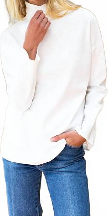 Emerson Fry Edie Top In Ivory Ponte
