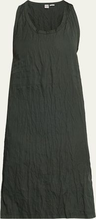 Toteme Crinkled Cotton Sleeveless Tank Dress