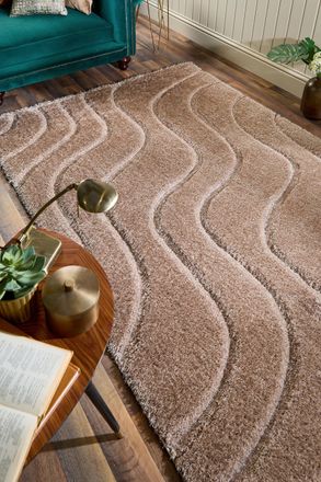 Origin Store Soft Carved Wave Beige/Cream in Beige | Size: 160 cm x 230 cm